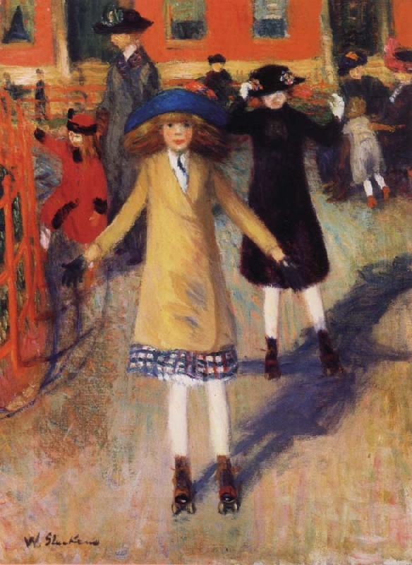 William Glackens Children Roller Skating